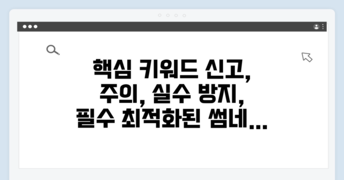 신고 시 주의사항과 실수 방지