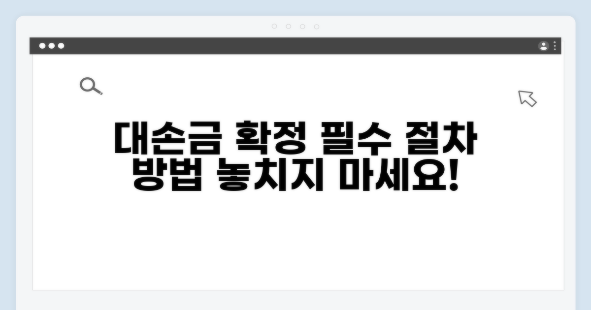 대손금 확정 절차 및 방법