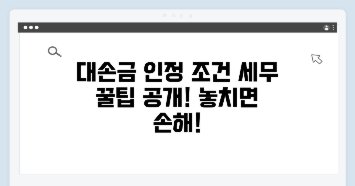 세무상 대손금 인정 조건 분석