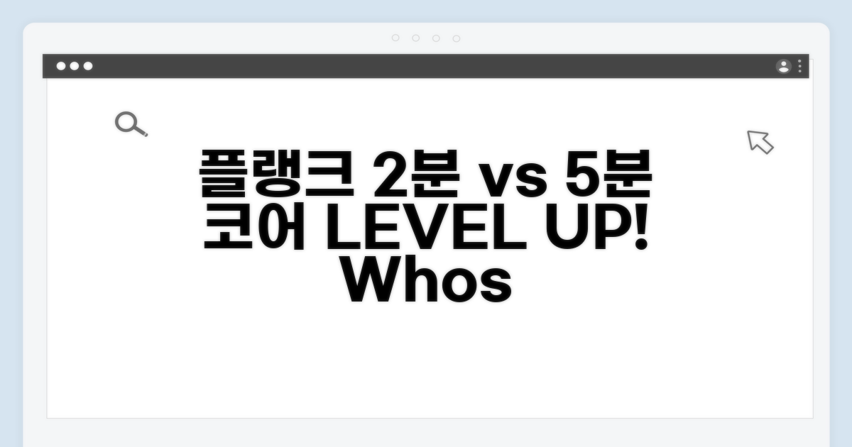 플랭크 2분 vs 5분, 코어 등급은?