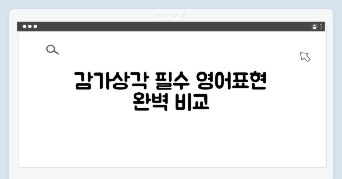 주요 감가상각 영어 표현 비교
