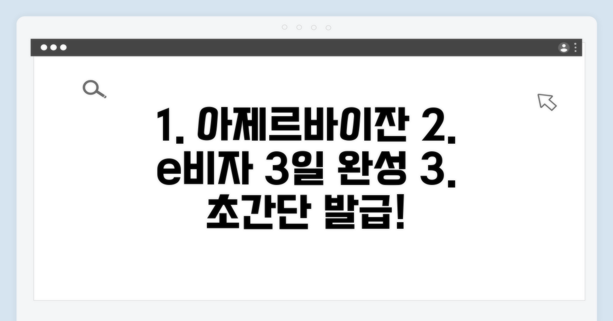 아제르바이잔 e비자 3일 완성
