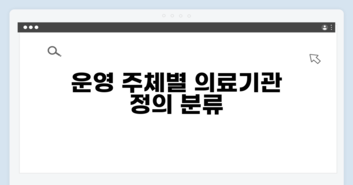 운영 주체별 의료기관 정의