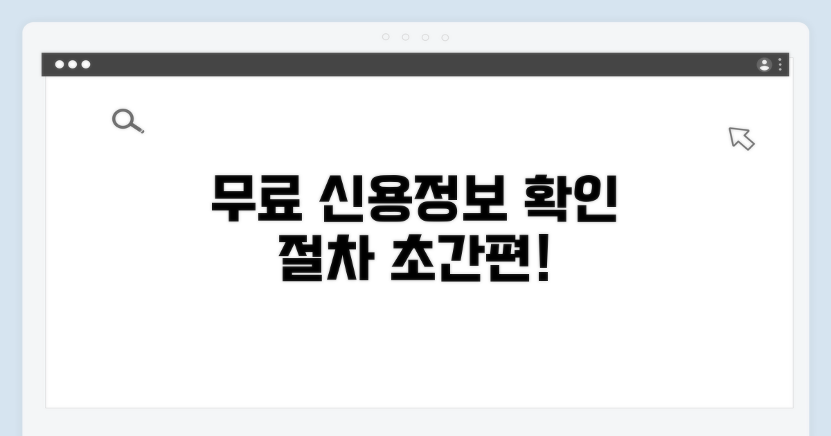 무료 신용정보 확인 절차