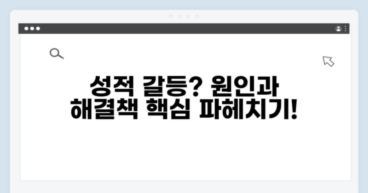 성적 갈등, 원인부터 파헤치기