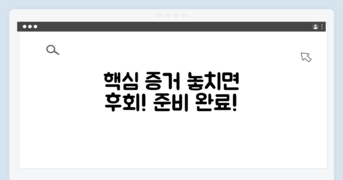 증거 자료 준비, 놓치지 말자