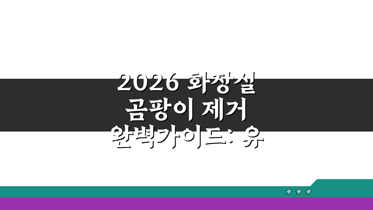 2026 화장실 곰팡이 제거 완벽가이드: 유형별 해결법 + 재발방지 꿀팁