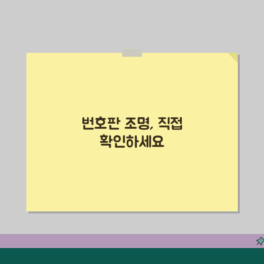 번호판 조명 밝기 기준 | 번호판 등 조도 법규 기준 꿀팁 공유해요!