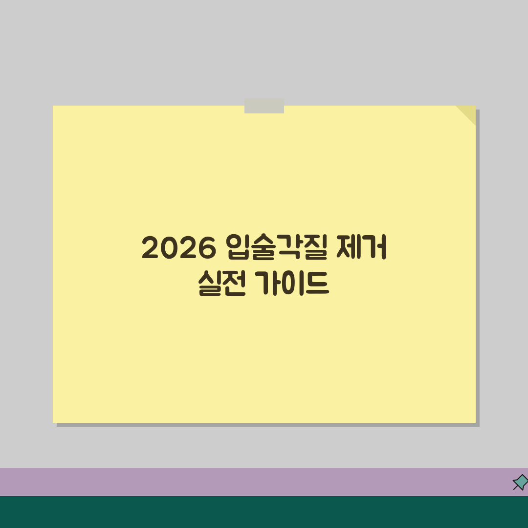 입술각질 제거 프로그램 2026 | 3단계 케어로 입술트러블 해결법 공유해요!